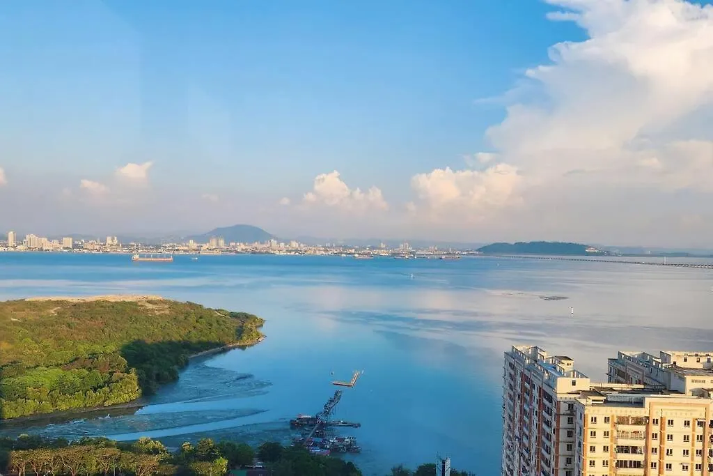 아파트 Bathtub With Seaview, 8Pax, Urban Suites - 5Km To Komtar 조지타운