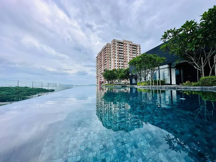 아파트 Bathtub With Seaview, 8Pax, Urban Suites - 5Km To Komtar 조지타운
