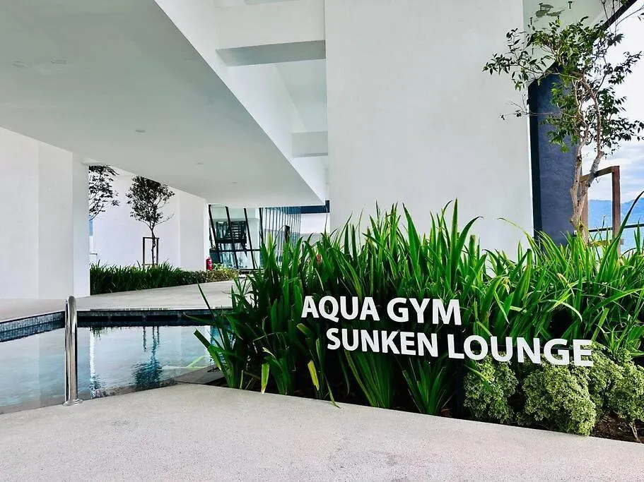 아파트 Bathtub With Seaview, 8Pax, Urban Suites - 5Km To Komtar 조지타운 말레이시아